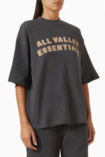 Sport Merch T-shirt in Cotton-mesh