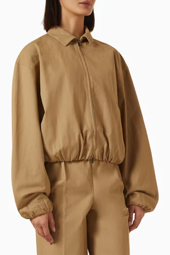 Full-zip Work Jacket in Cotton Twill
