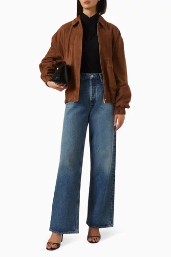 Halti Bomber Jacket in Suede