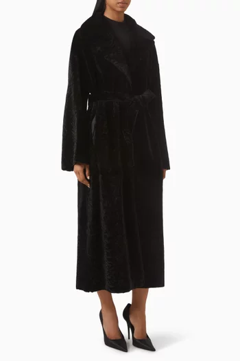 Rien Reversible Coat in Merino Velvet