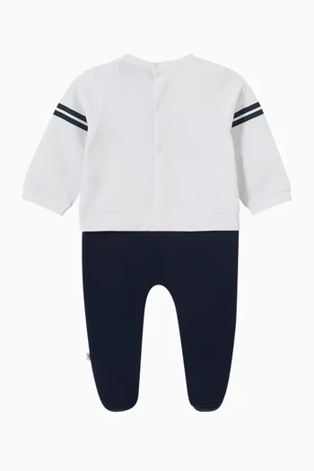Logo Sleepsuit in Cotton