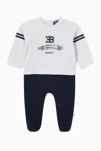 Logo Sleepsuit in Cotton