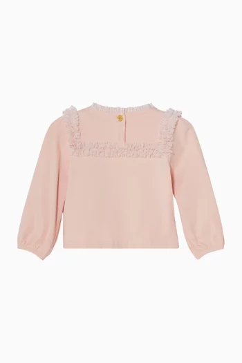 Brandie Tulle Sweater in Cotton