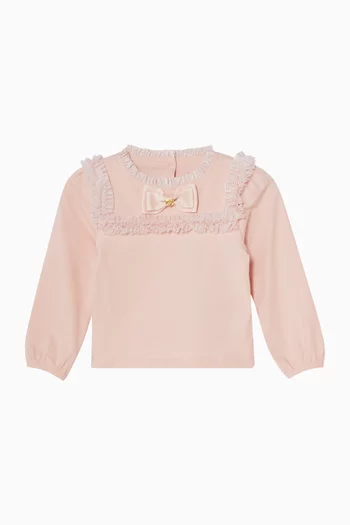 Brandie Tulle Sweater in Cotton