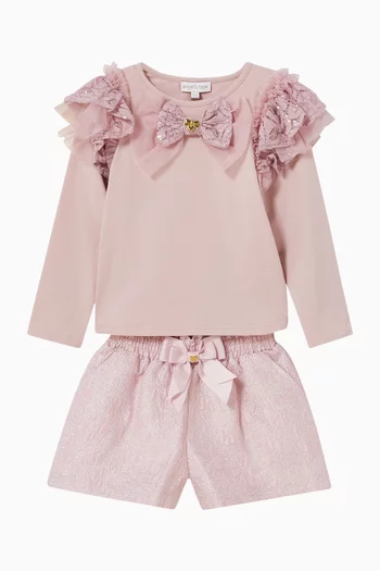 Carina Sequin Bow Top in Cotton