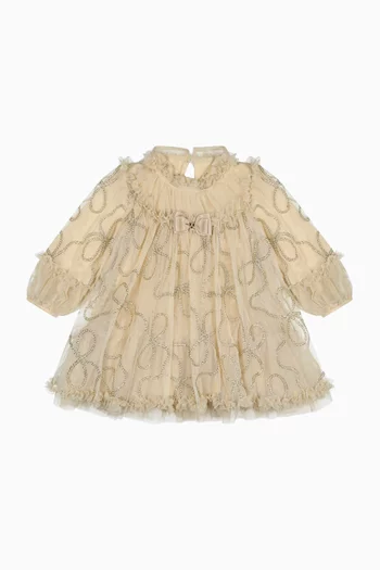 Hazel 3D Chain Dress in Tulle