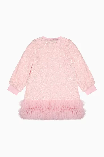 Jeanette Sequin Dress in Boucle