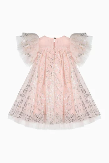 Marlowe Bias Check Dress in Tulle