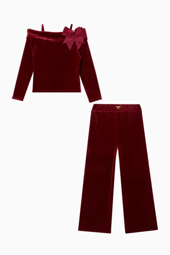 Verity Top & Trousers Set in Velveteen