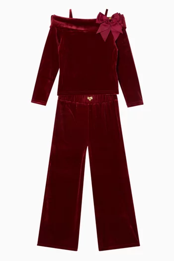 Verity Top & Trousers Set in Velveteen