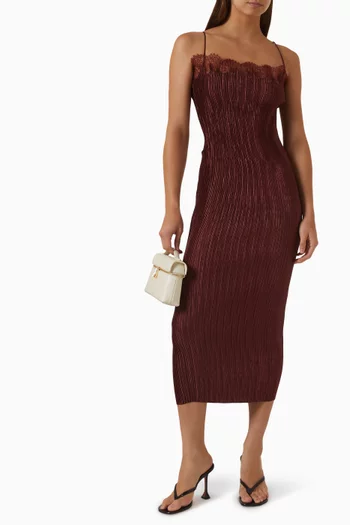 Lumi Lace-trim Midi Dress