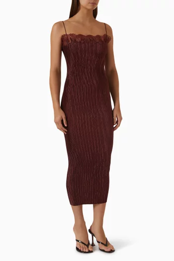 Lumi Lace-trim Midi Dress