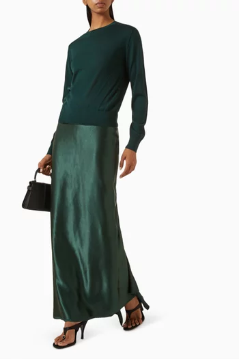 Jovie Maxi Skirt in Hammered-satin