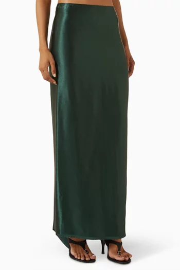 Jovie Maxi Skirt in Hammered-satin