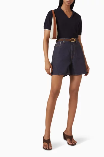 High-waist Shorts in Denim