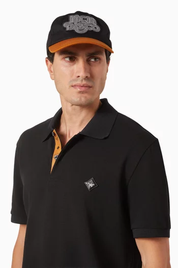 Disco Logo Embroidery Cap in Cotton Twill