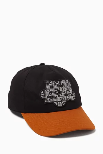 Disco Logo Embroidery Cap in Cotton Twill