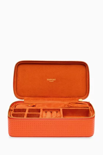 Charlotte Jewellery Case in Woven Leather