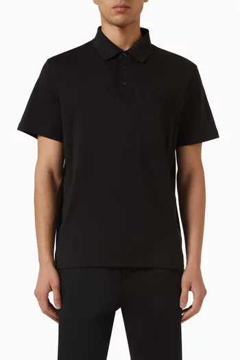 Logo-patch Polo Shirt in Cotton