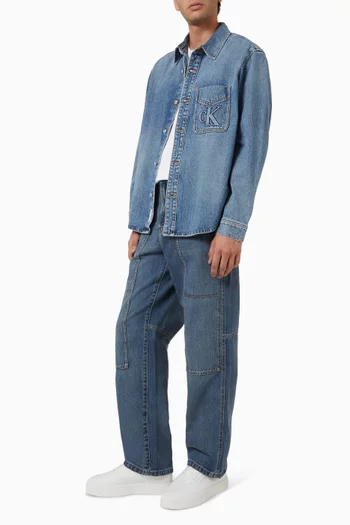 Straight-leg Carpenter Jeans in Denim