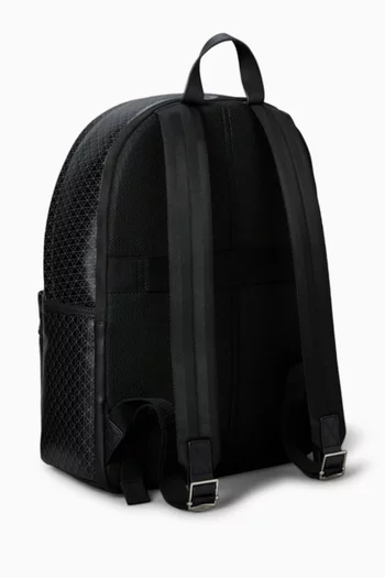 Emblem Logo Backpack in Coated Canvas