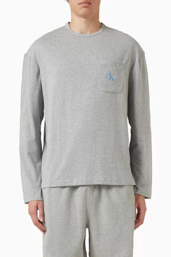 Top & Sweatpants Set in Cotton Blend