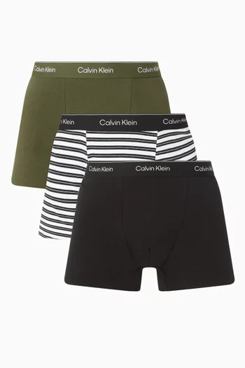 Relaxed Dart Trunks in Icon Cotton Stretch, Set of 3