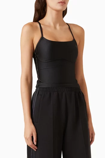 Sport Padded Tank Top in Stretch Tricot