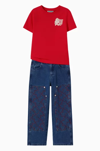Wide-Leg Jeans in Denim