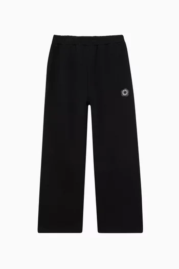 Floral Logo Sweatpants in Fleece