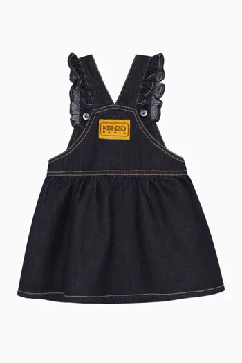 Ruffle Dress in Denim