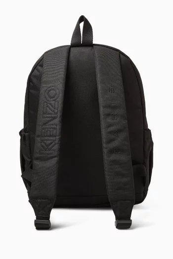 'Animal Fantasy' Embroidered Backpack in Canvas