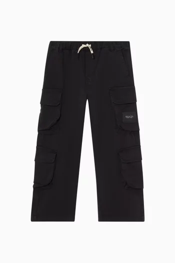 Cargo Woven Trousers in Cotton-blend