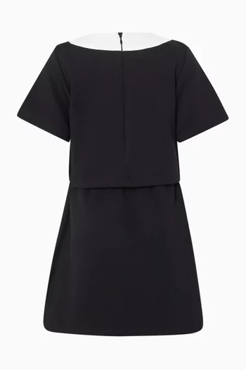Bow Collared Dress in Jersey
