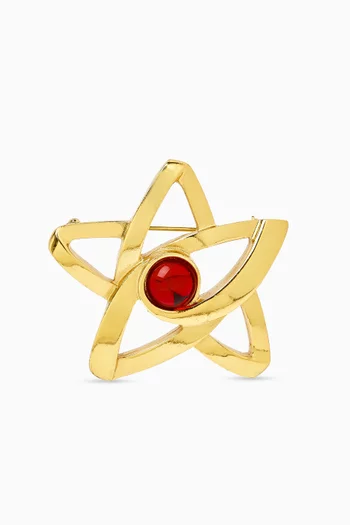 1980s Vintage Star Brooch