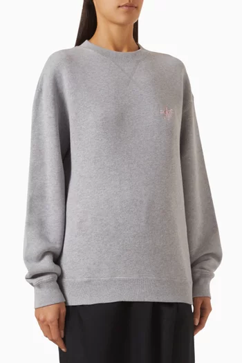 Ribbon Anchor Sweatshirt in Cotton-fleece