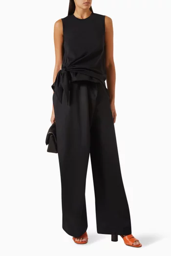 Tie-hem Tank Top in Cotton