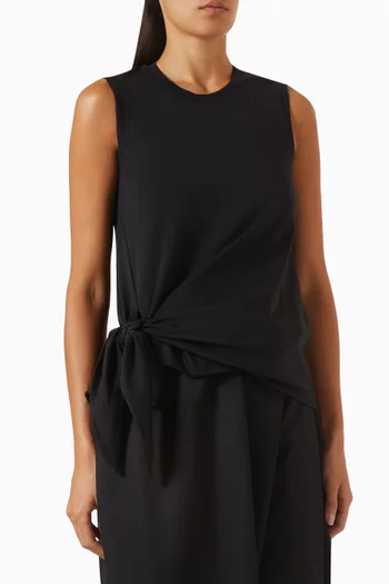 Tie-hem Tank Top in Cotton
