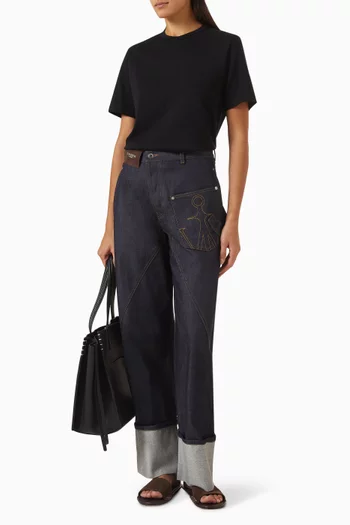Embroidered Anchor T-shirt in Cotton-jersey