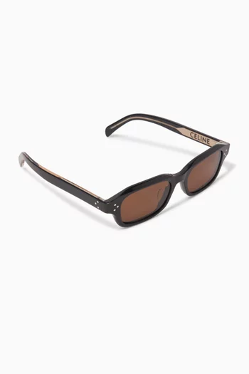 3 Dots Rectangle Sunglasses in Acetate