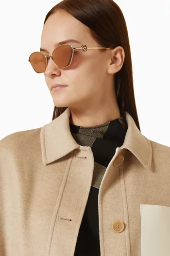 Anagram Cat-eye Sunglasses in Metal
