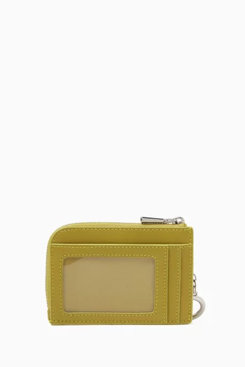 Mini Sue Zip Card Case in Suede