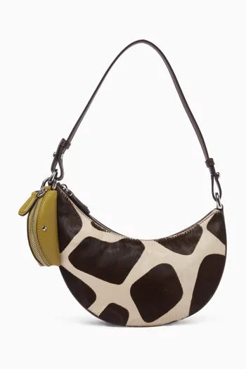 Mini Duo Giraffe Shoulder Bag in Haircalf
