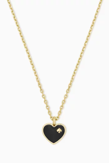 Heart & Spade Enamel Pendant Necklace