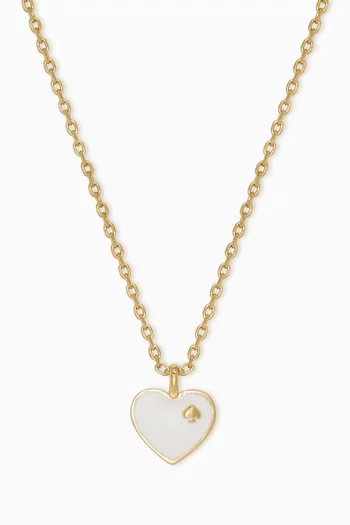 Heart & Spade Enamel Pendant Necklace