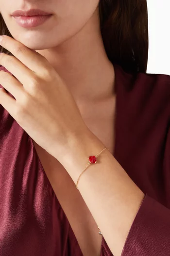 Spade Flower Solitaire Bracelet