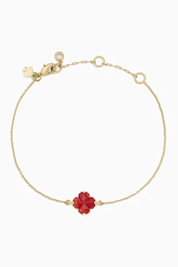Spade Flower Solitaire Bracelet