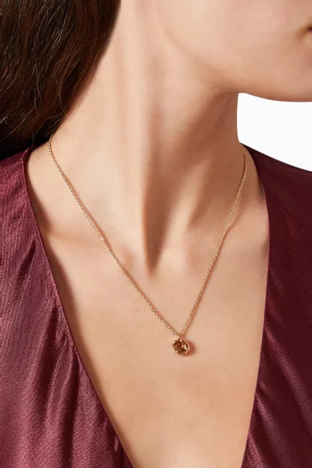 Octagon Stone Pendant Necklace