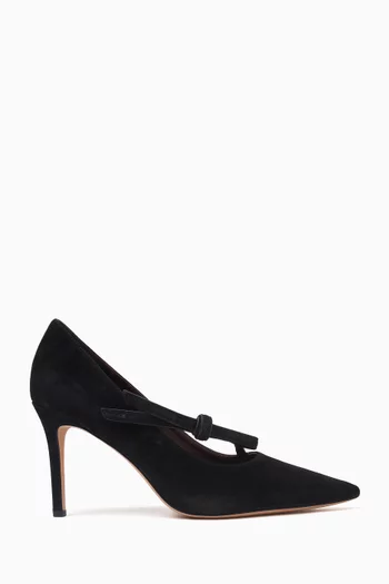 Looped 90 Bow Pumps in Leather