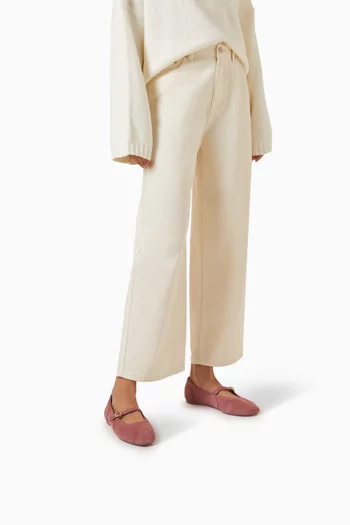 Halo Mary Jane Flats in Suede